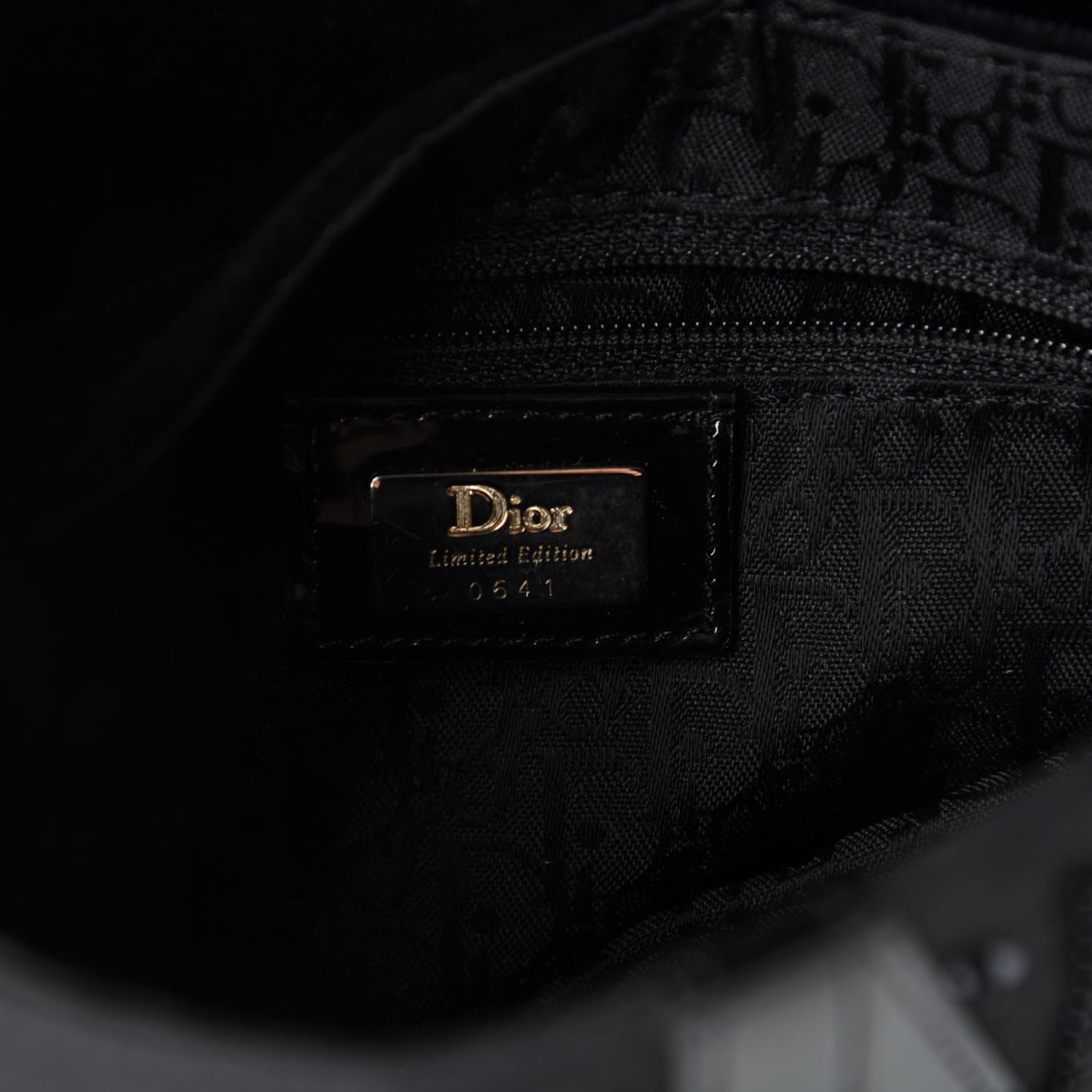 Velvet Nylon Pom Pom Saddle Bag Black
