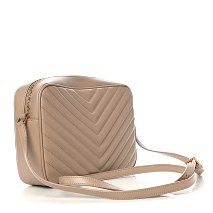 Saint Laurent Calfskin Matelasse Monogram Lou Camera Bag Dark Beige 3 of 12