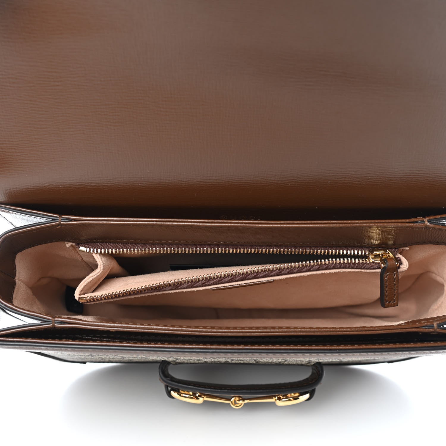 Gucci GG Supreme Monogram Horsebit 1955 Shoulder Bag Beige Brown Sugar 5 of 9