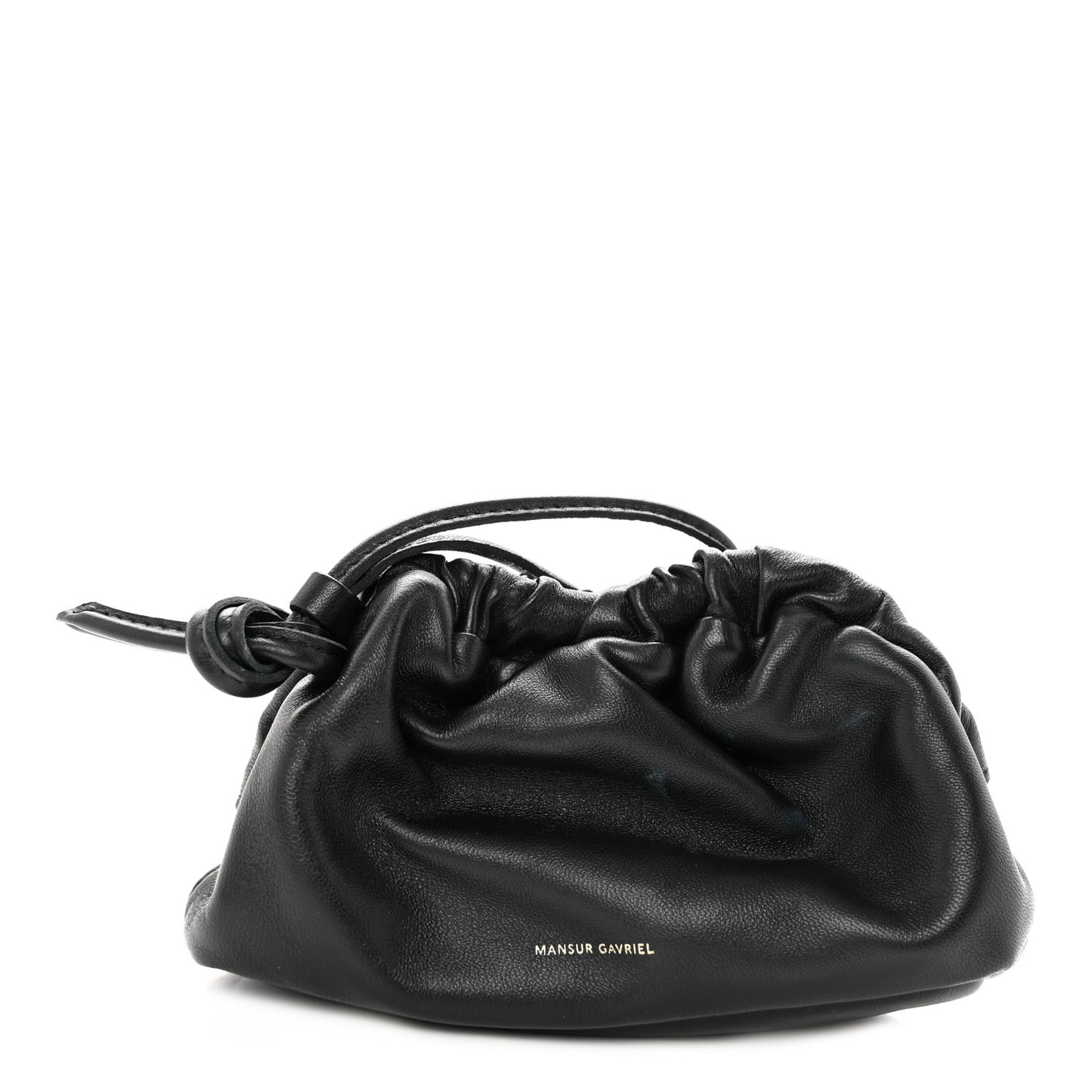 Lambskin Mini Cloud Wristlet Black Flamma