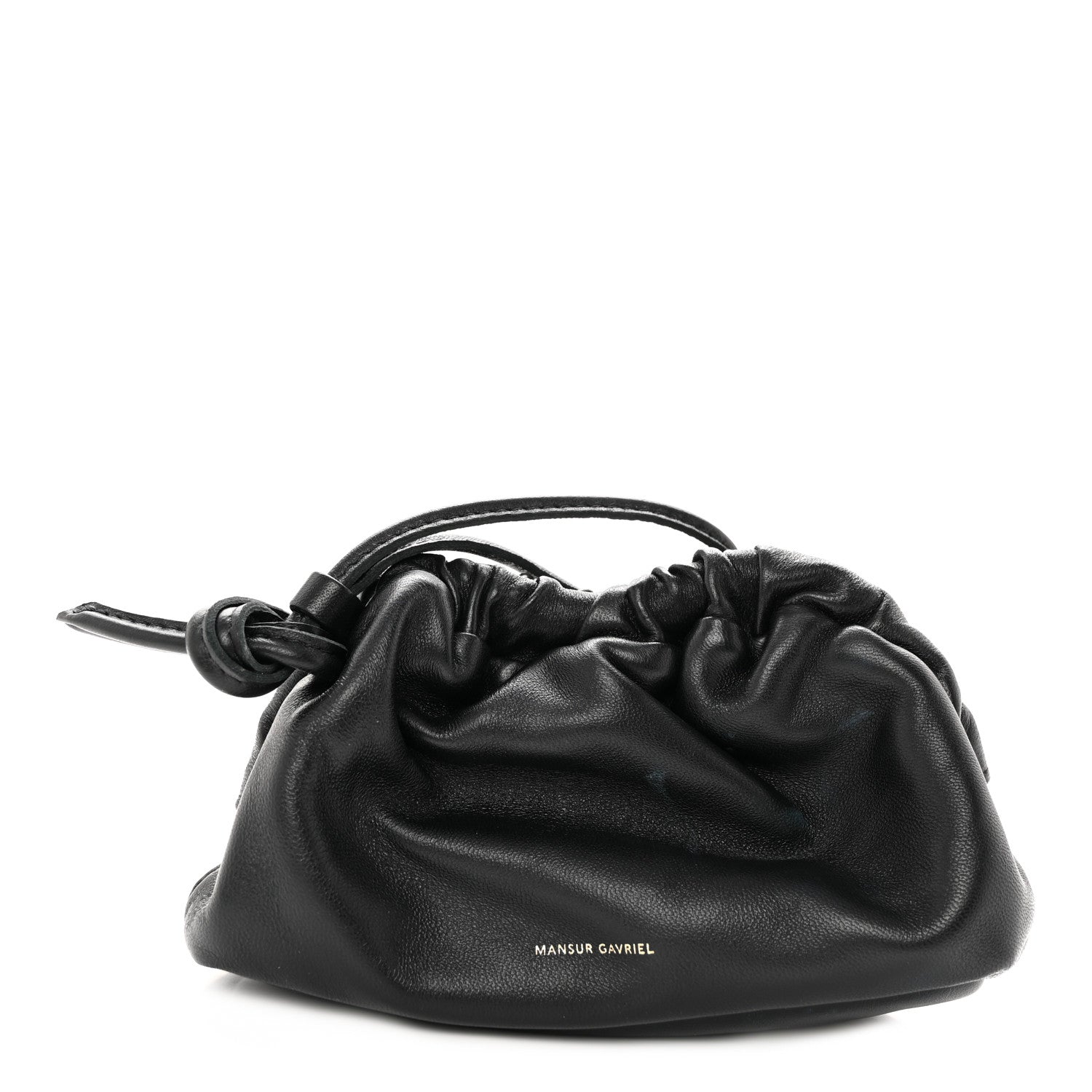 Mansur Gavriel Lambskin Mini Cloud Wristlet Black Flamma 1 of 6