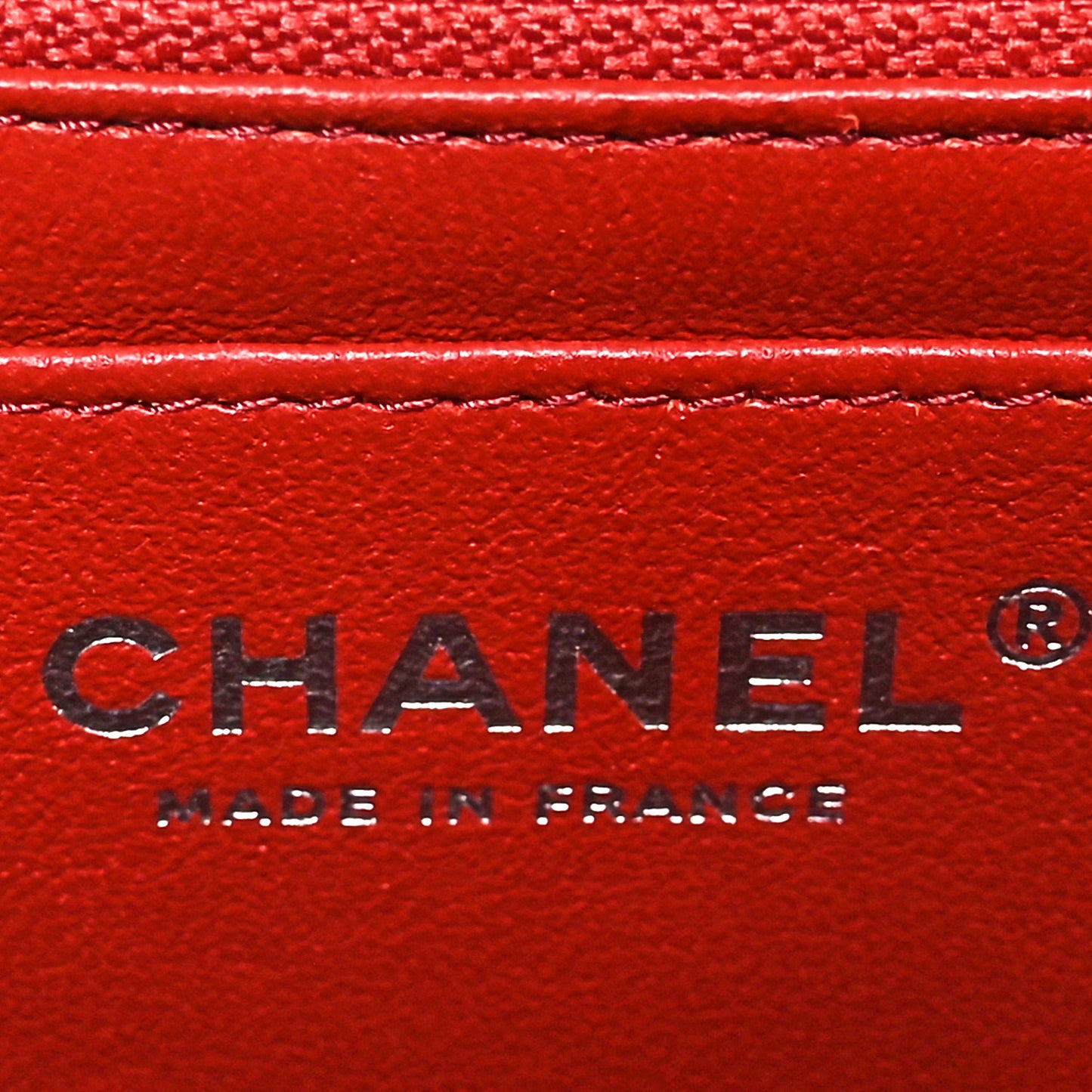 Caviar Quilted Mini Rectangular Flap Red