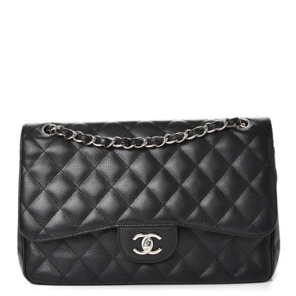 Chanel Caviar Quilted Jumbo Double Flap Black 1 of 11