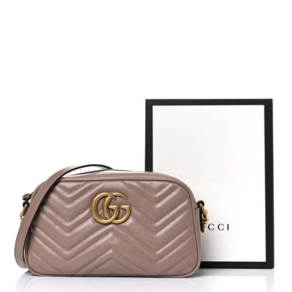 Gucci Calfskin Matelasse Small GG Marmont Chain Shoulder Bag Porcelain Rose 12 of 12