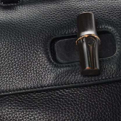 Gucci Cellarius Calfskin Small Bamboo Daily Top Handle Bag Black 13 of 16