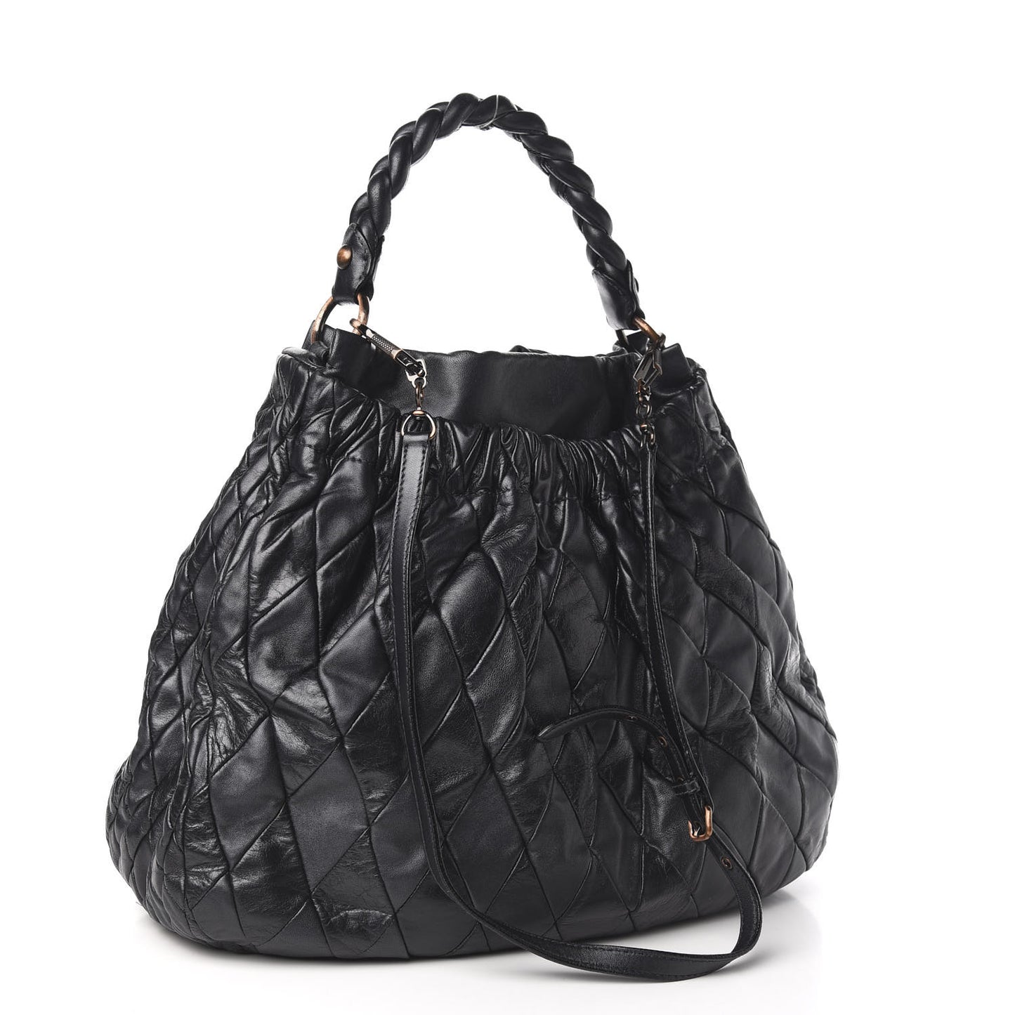 Nappa Matelasse Tote Black