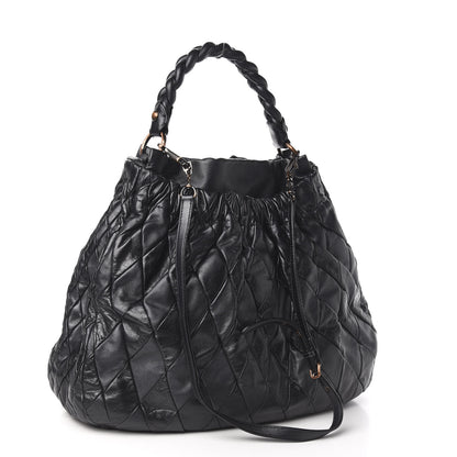 Miu Miu Nappa Matelasse Tote Black 4 of 10