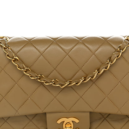 Chanel Lambskin Quilted Medium Double Flap Beige 9 of 14