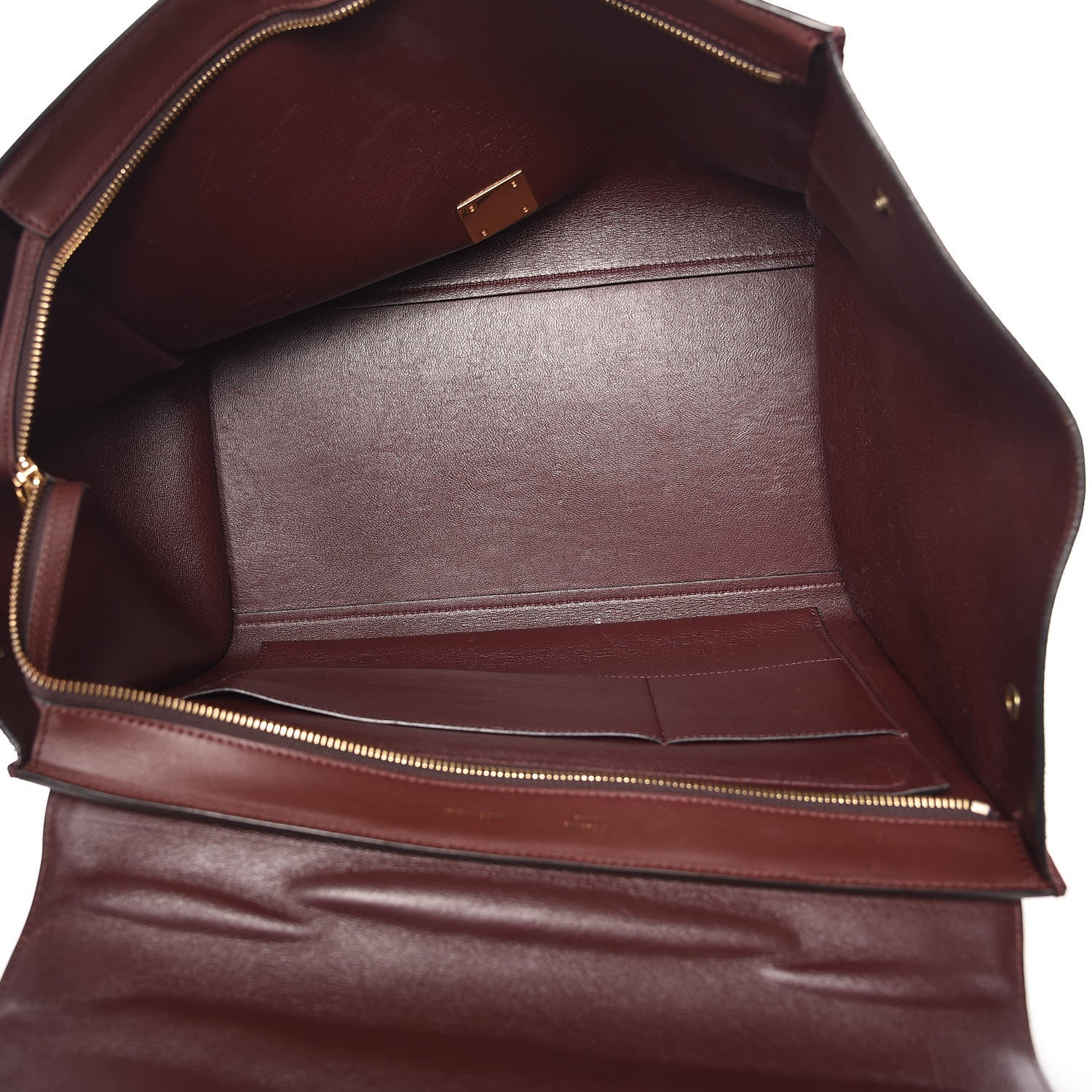 Celine Smooth Calfskin Suede Large Trapeze Burgundy 5 of 21
