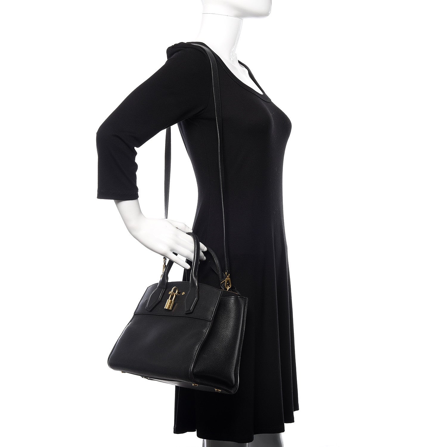 Louis Vuitton Taurillon City Steamer PM Black 2 of 12