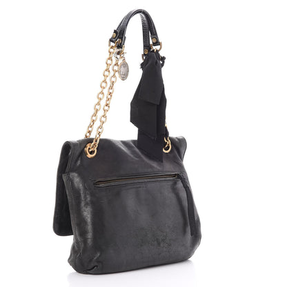 Lanvin Calfskin Quilted Large Happy Shoulder Bag Black 3 of 8