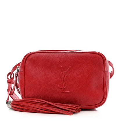 Saint Laurent Lambskin Monogram Lou Belt Bag Red 1 of 12