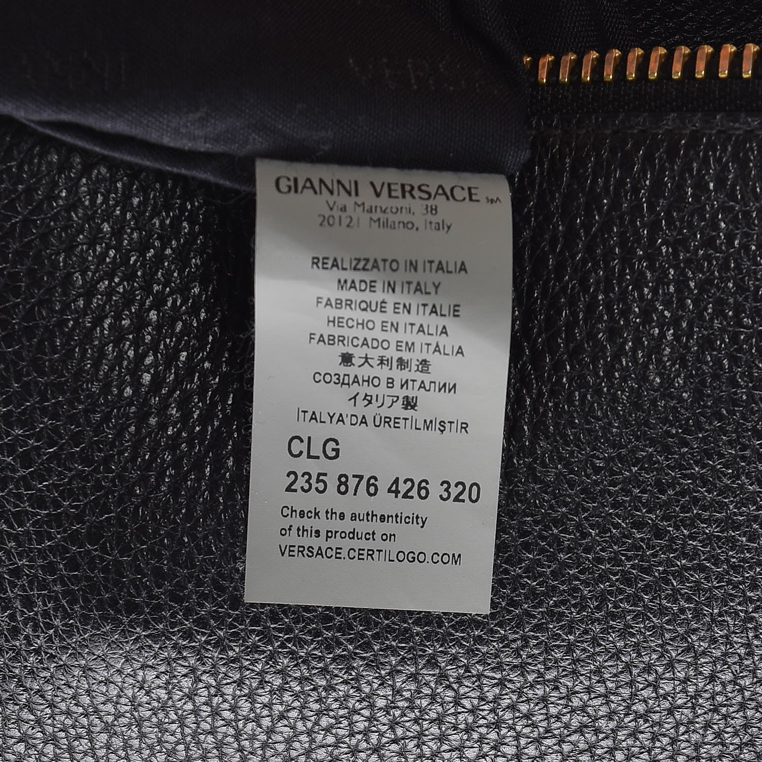 Versace Grained Calfskin Medusa Head Messenger Bag Black 7 of 9