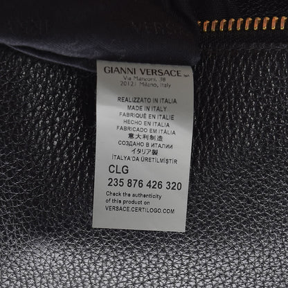 Versace Grained Calfskin Medusa Head Messenger Bag Black 7 of 9