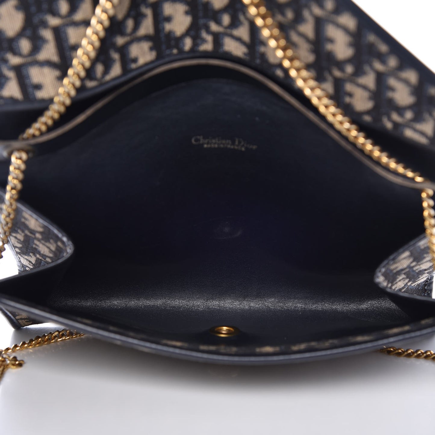 Monogram Chain Flap Navy Blue