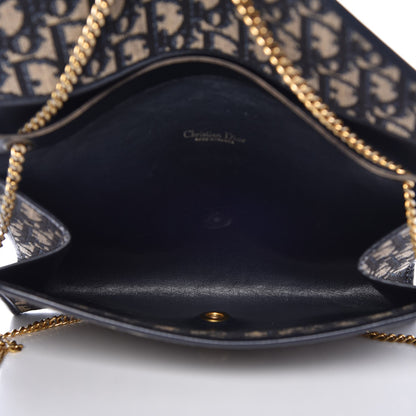Christian Dior Monogram Chain Flap Navy Blue 5 of 9