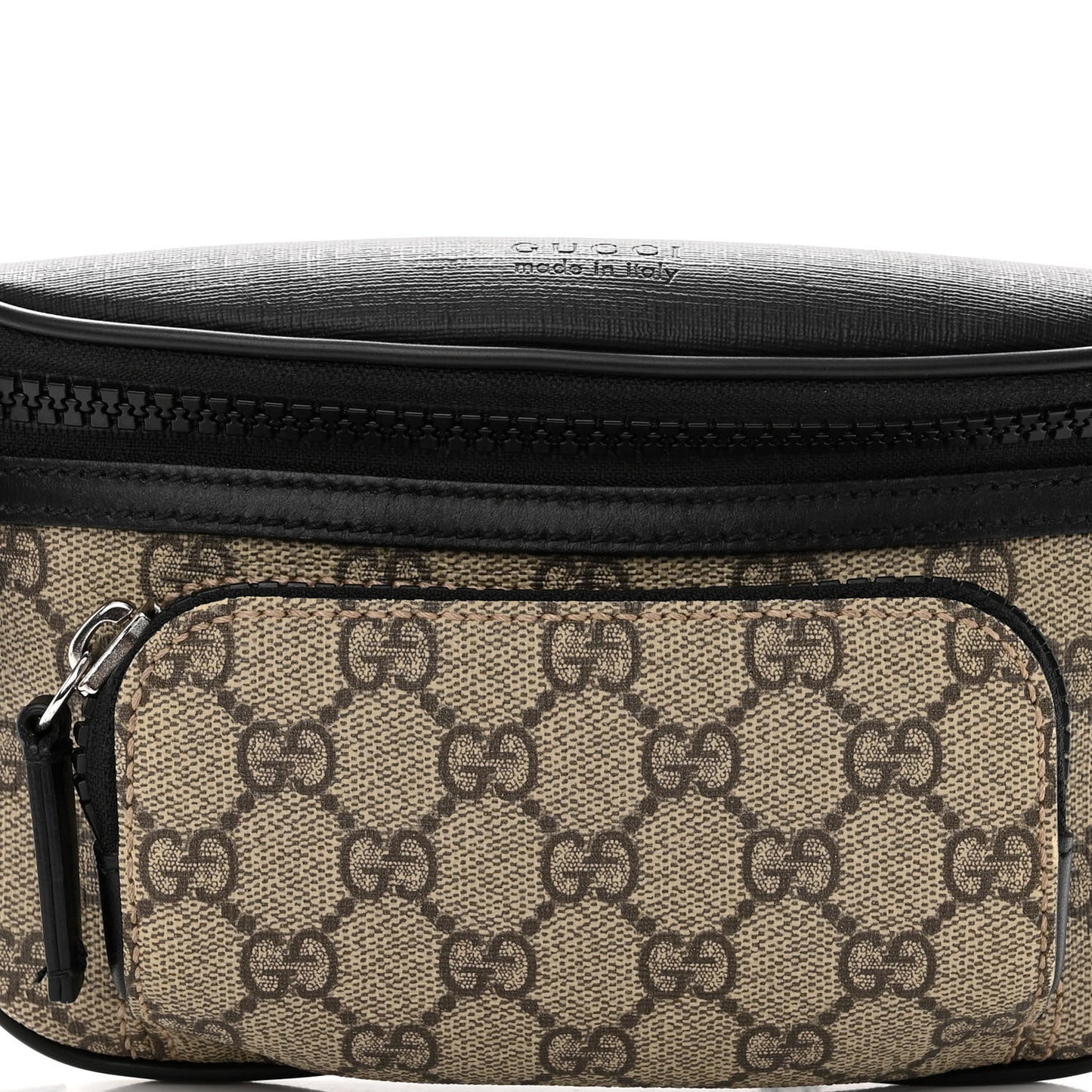 GG Supreme Monogram Belt Bag Black