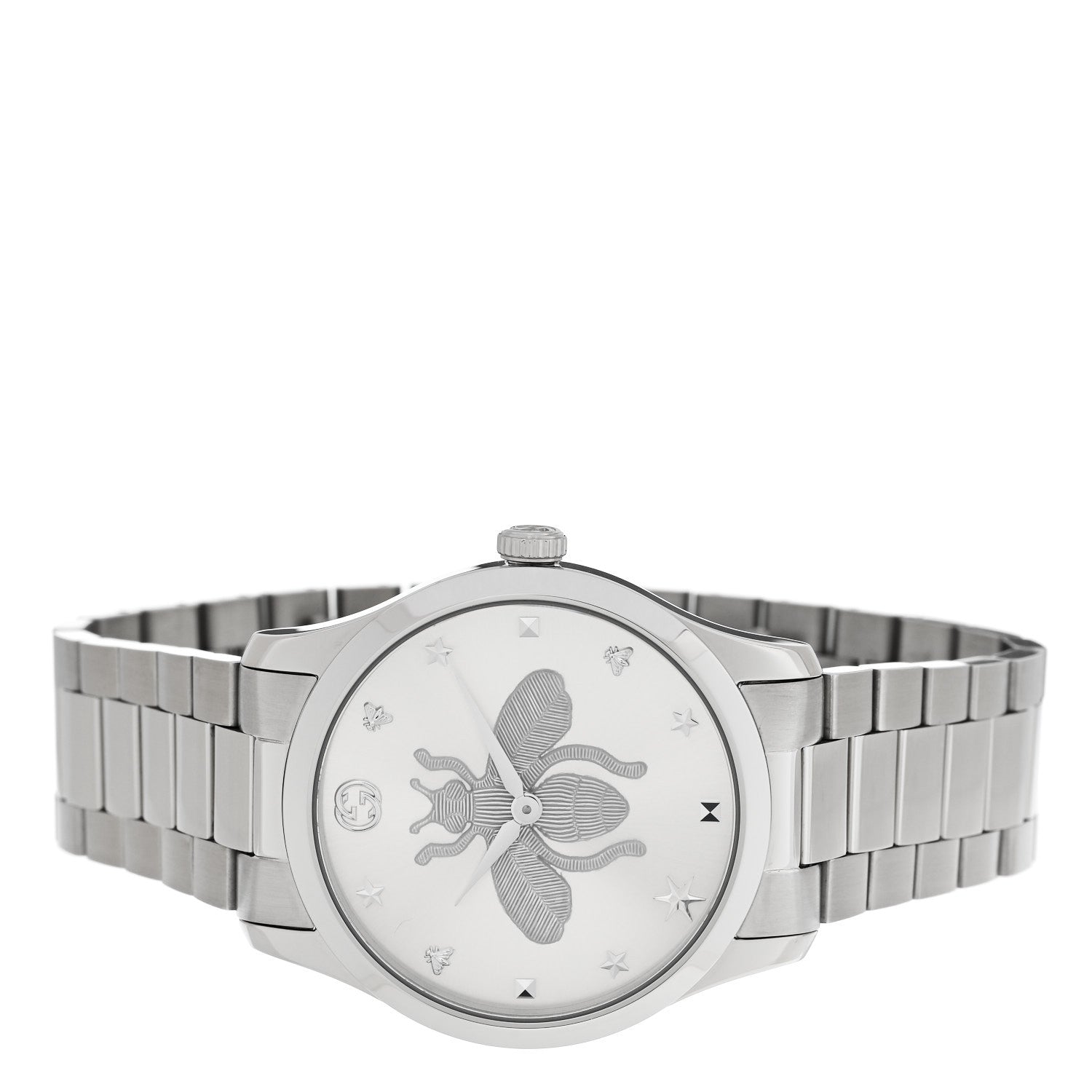 Gucci Stainless Steel 38mm G-Timeless Bee Quartz Watch 2 of 4