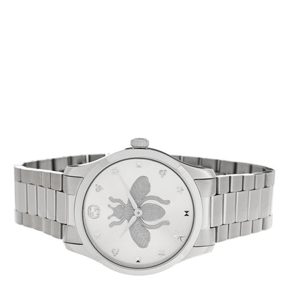 Gucci Stainless Steel 38mm G-Timeless Bee Quartz Watch 2 of 4