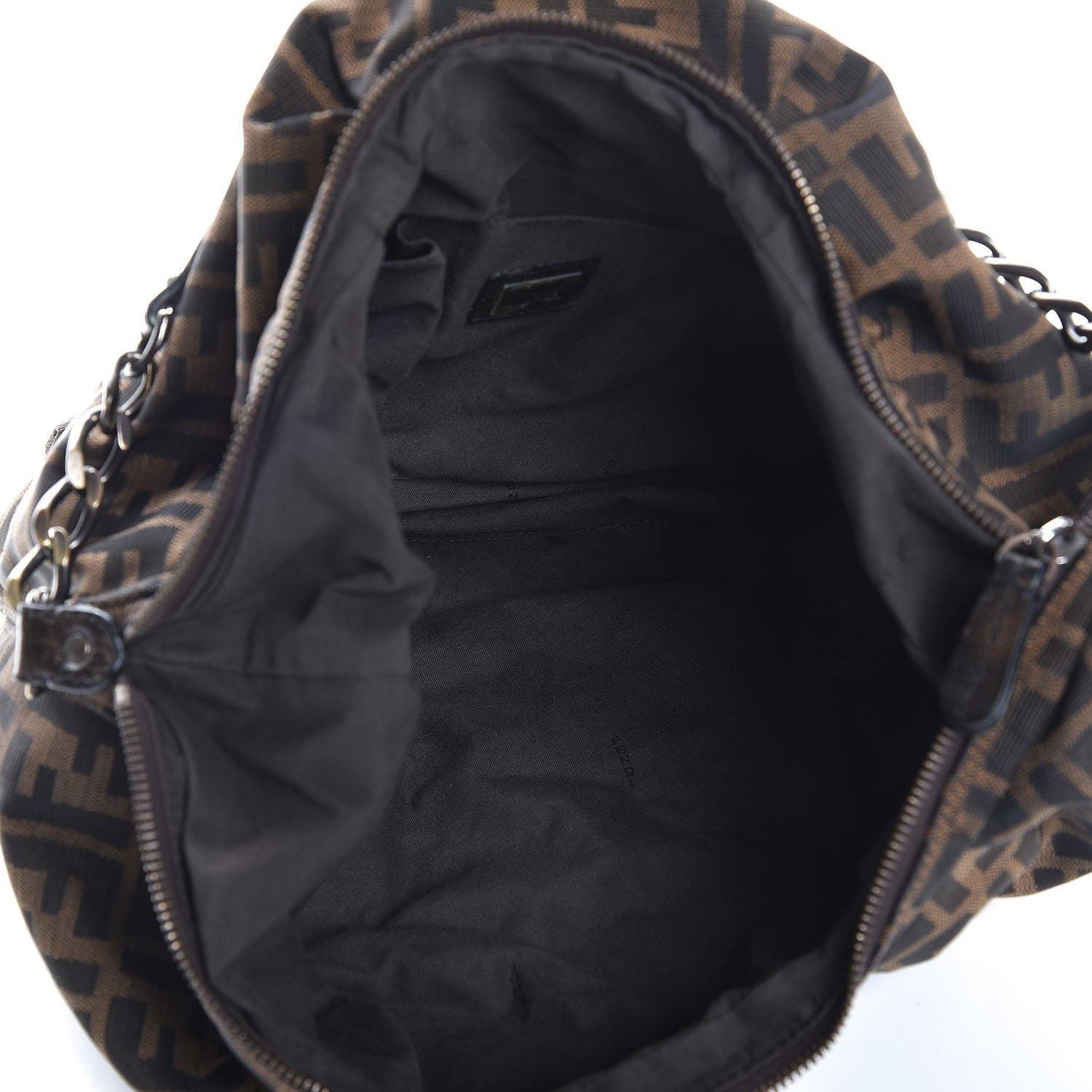 Fendi Zucca B Buckle Hobo Tobacco Castagna 5 of 8