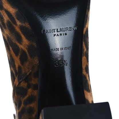 Saint Laurent Suede Lou 75 Ankle Boots 35.5 Leopard 6 of 8
