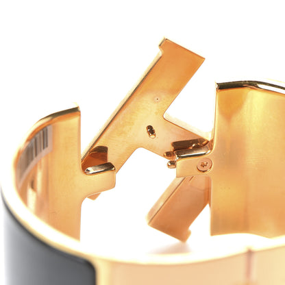 Hermes Enamel Extra Wide Clic Clac H Bracelet PM Black 4 of 6