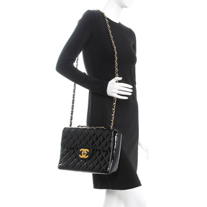 Chanel Patent Quilted XL Flap Bag Black 2 of 21
