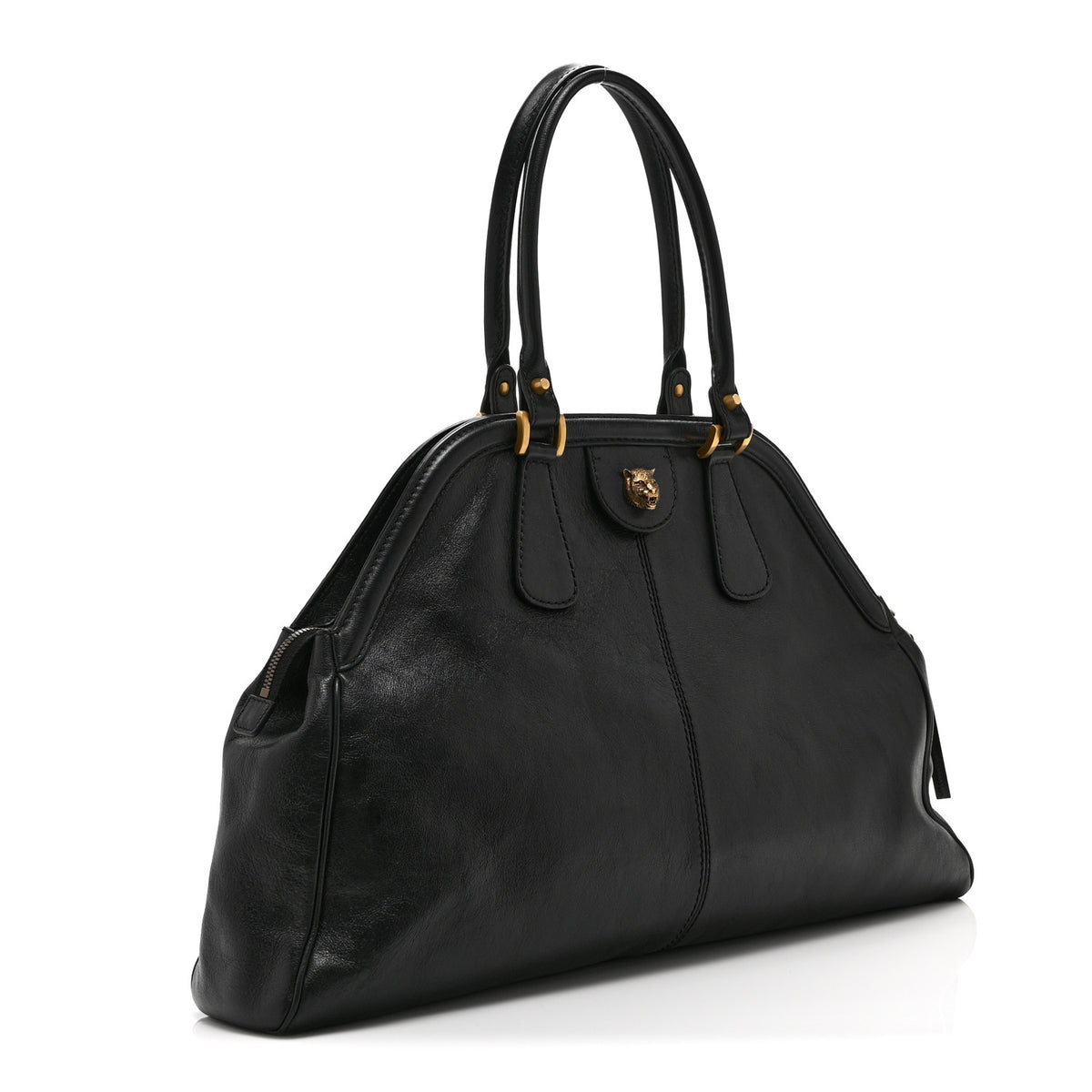 Calfskin Large Re(Belle) Top Handle Bag Black