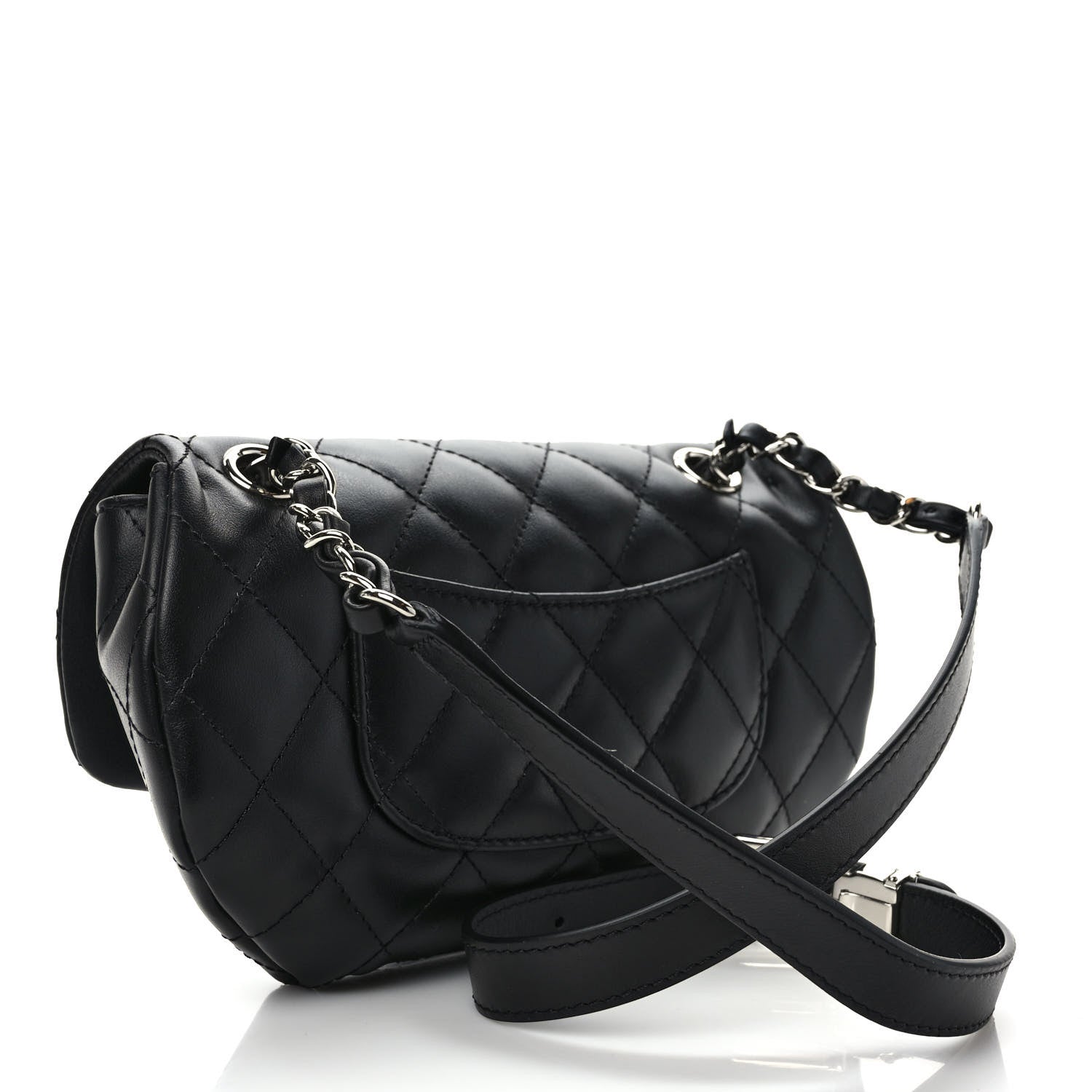Chanel Calfskin Quilted CC Uniform Flap Belt Bag Black 3 of 9