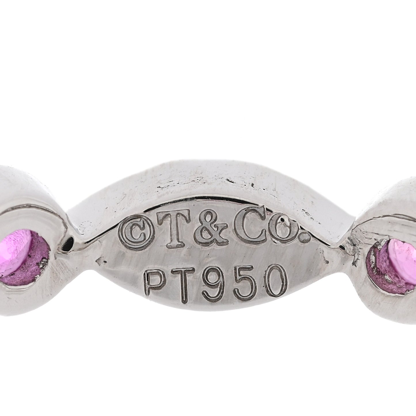 Platinum Diamond Pink Sapphire Jazz Swing Ring 54 6.75