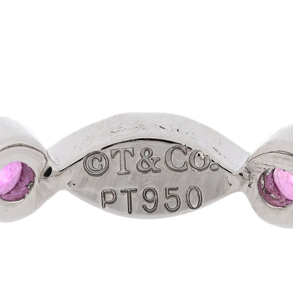 Tiffany Platinum Diamond Pink Sapphire Jazz Swing Ring 54 6.75 4 of 5