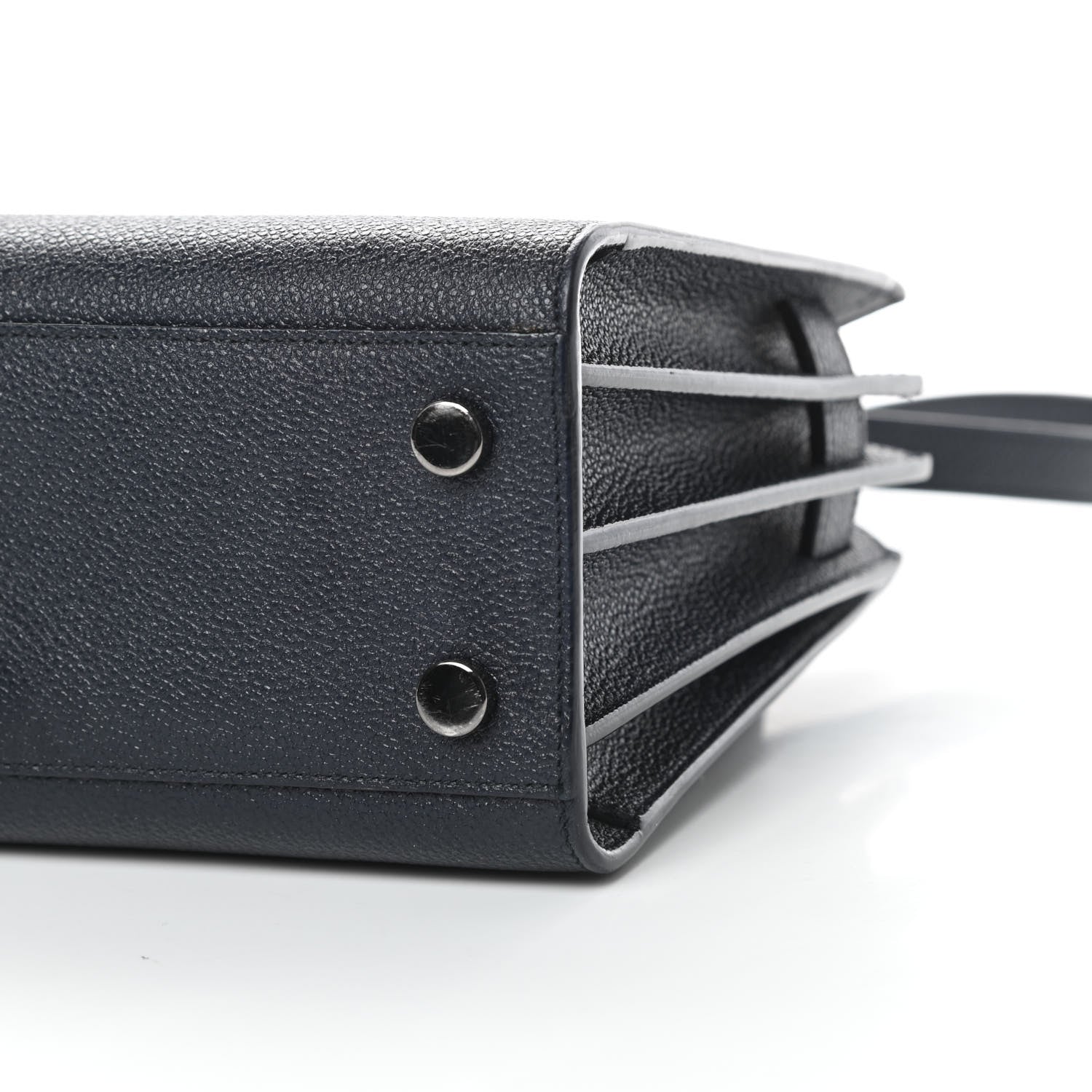 Saint Laurent Grained Calfskin Nano Sac De Jour Marine 10 of 11