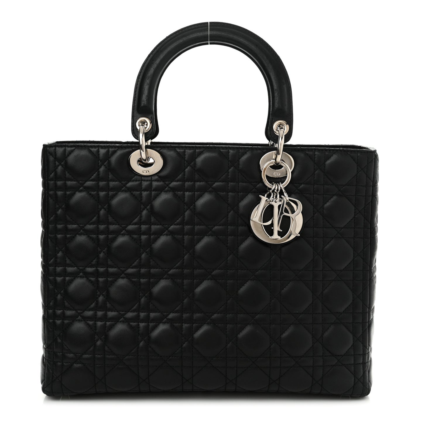 Lambskin Cannage Large Lady Dior Black