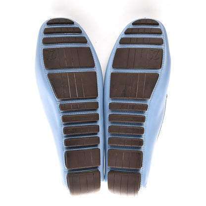 Louis Vuitton Calfskin Lombok Mocassin Loafers 38 Blue 5 of 9