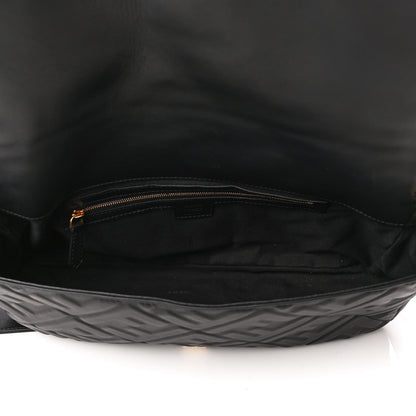 Fendi Nappa FF 1974 Embossed Large Baguette Black 7 of 8