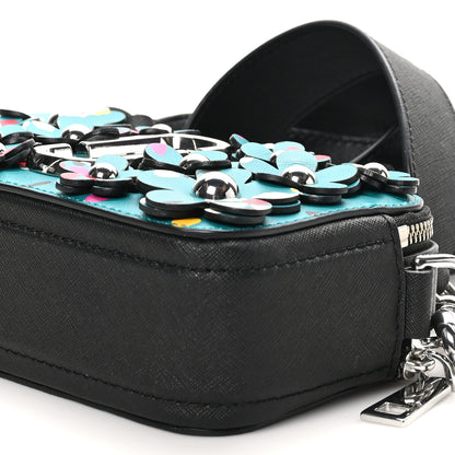 Marc Jacobs Saffiano Snapshot 3D Painted Flowers Camera Bag Blue Multicolor 9 of 9