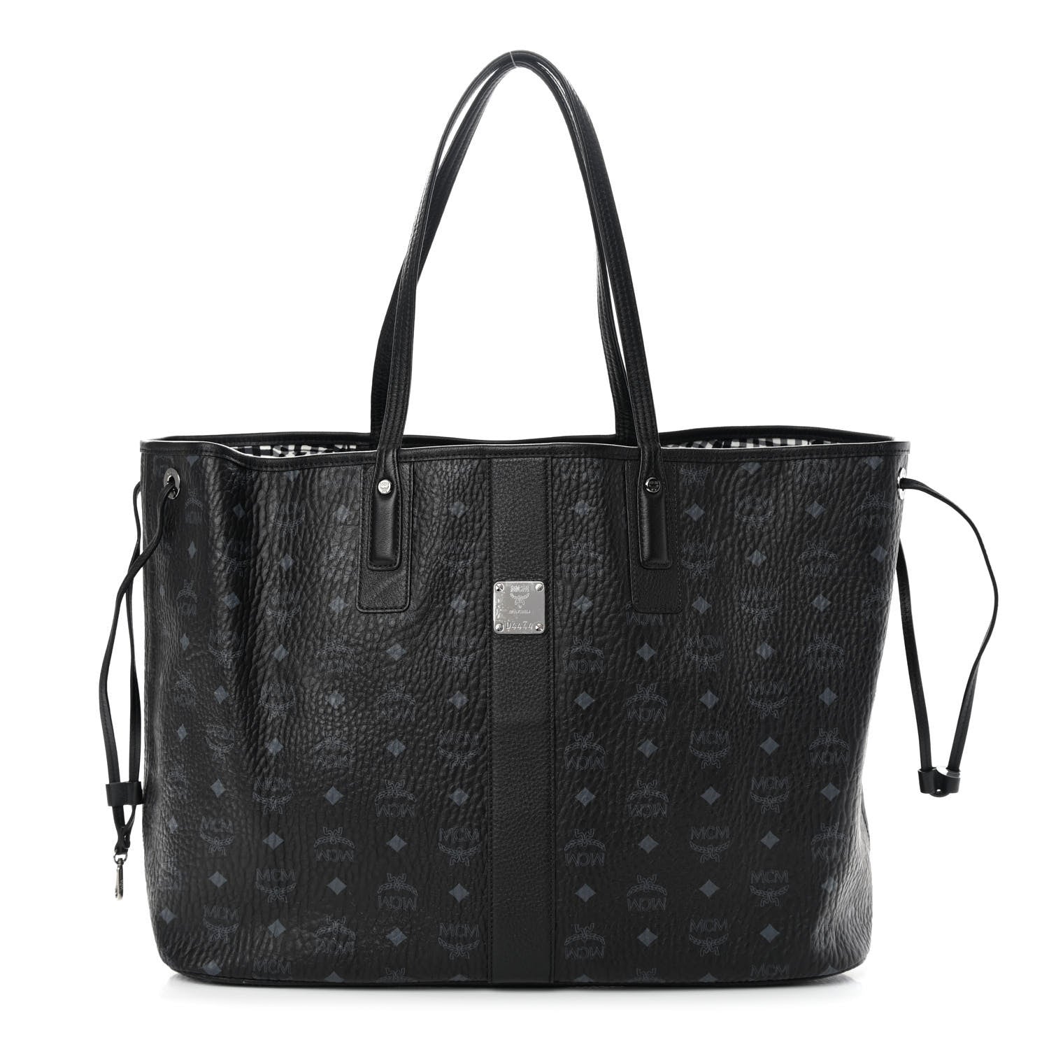 MCM Visetos Large Liz Reversible Shopper Tote Black 1 of 13