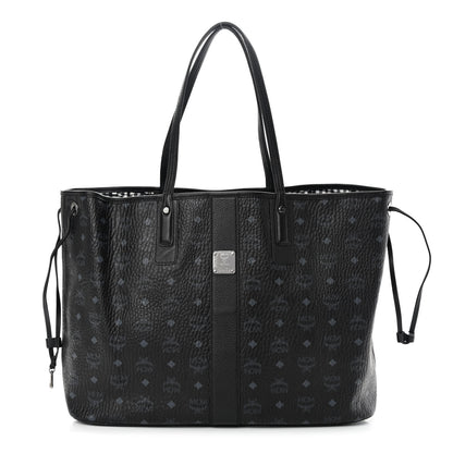 MCM Visetos Large Liz Reversible Shopper Tote Black 1 of 13