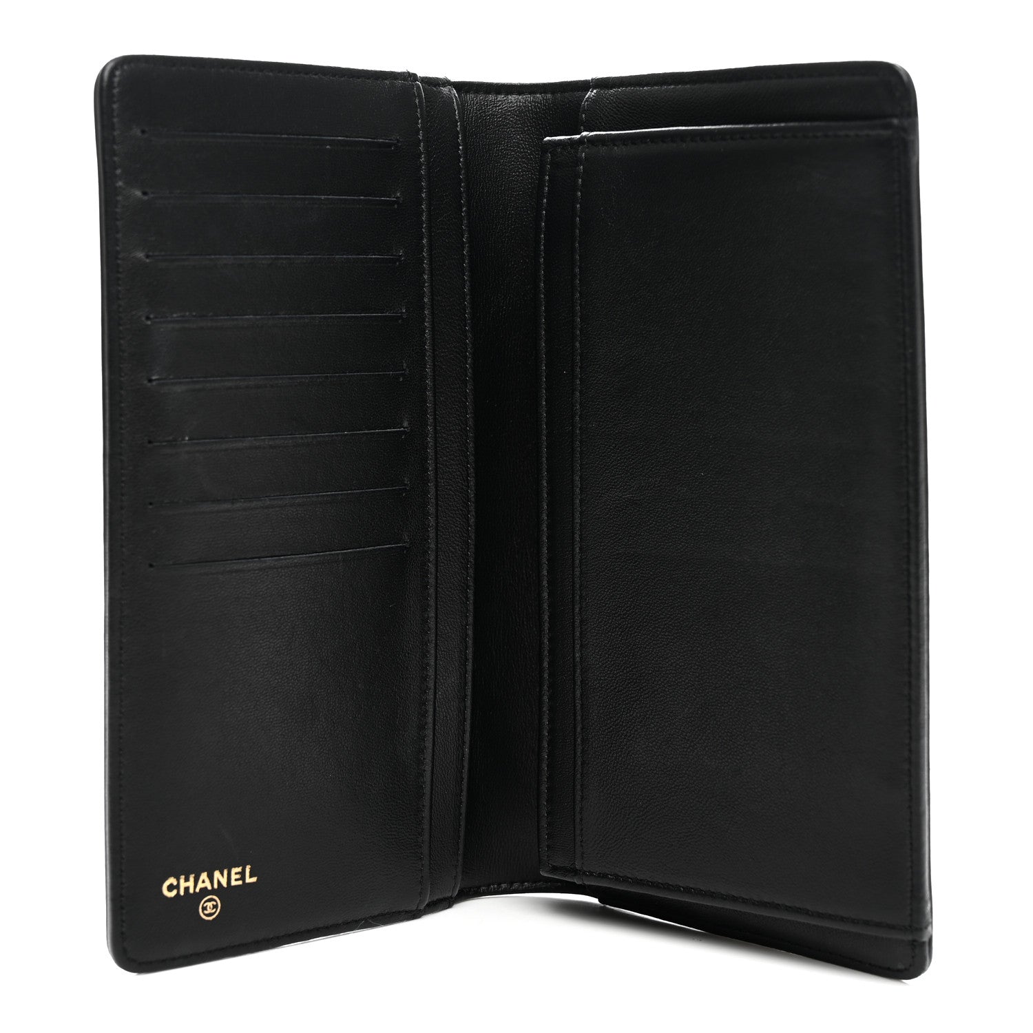 Chanel Lambskin Quilted Boy Yen Wallet Black 5 of 7