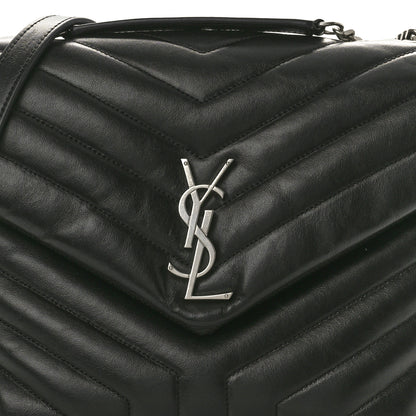 Saint Laurent Calfskin Y Quilted Monogram Medium Loulou Chain Satchel Black 9 of 12