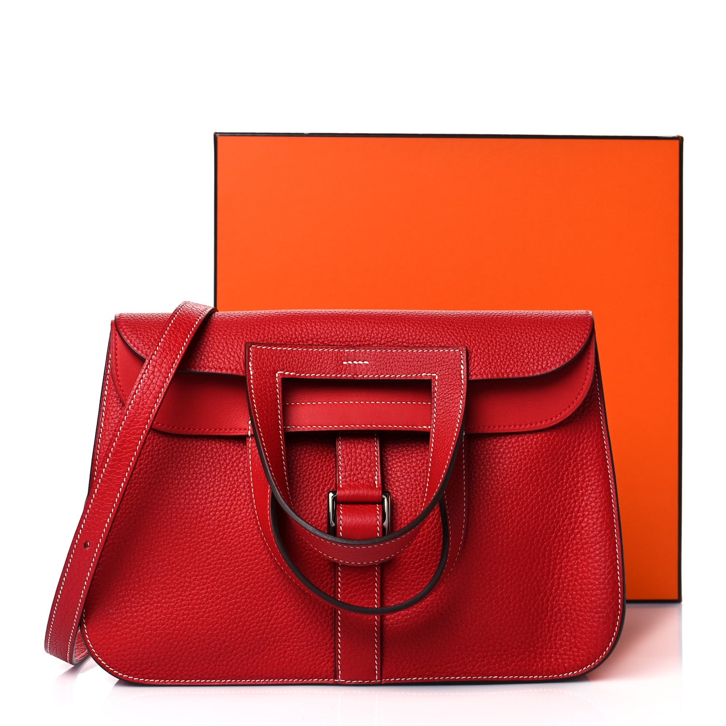 Taurillon Clemence Verso Halzan 31 GM Rouge Casaque Vermillion