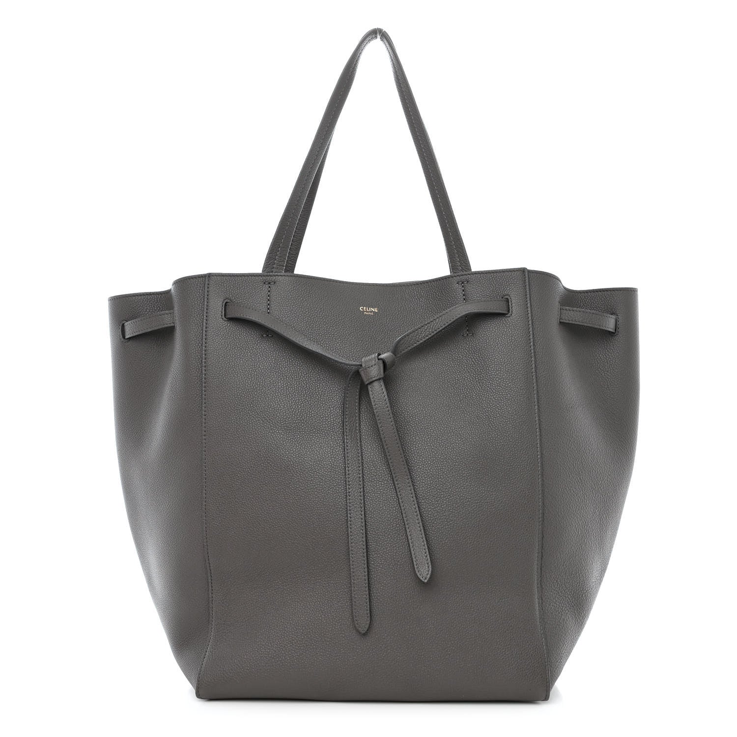 Celine Soft Grained Calfskin Small Belt Cabas Phantom Medium Grey 1 of 10