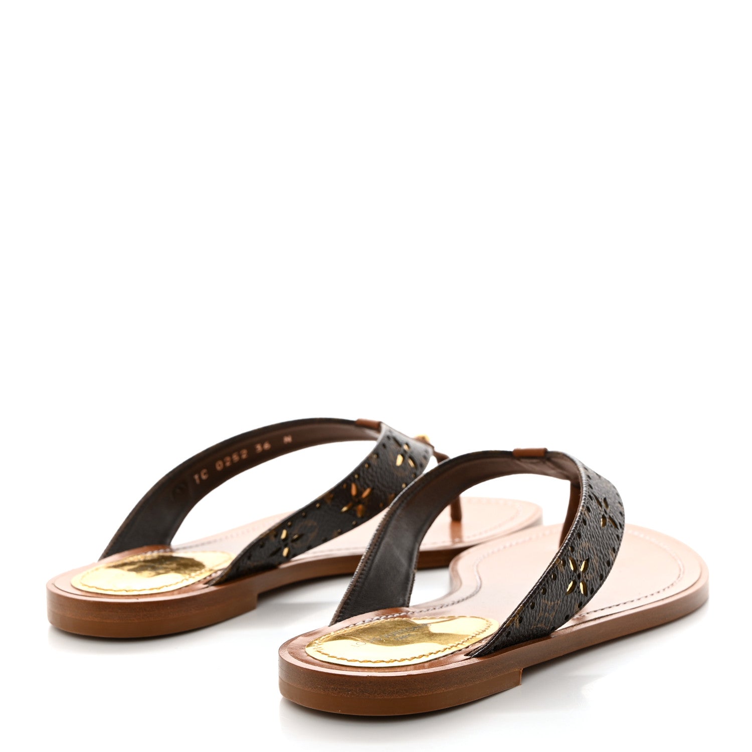 Louis Vuitton Monogram Sunny Flat Thong Sandals 36 Brown 4 of 10