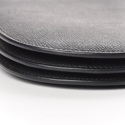 Christian Dior Grained Calfskin Saddle Pouch With Strap Black 11 of 12