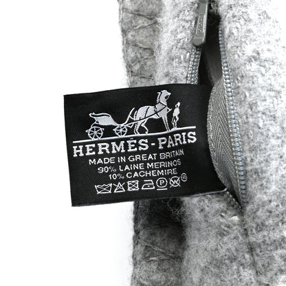 Hermes Wool Cashmere Avalon III Pillow PM Ecru Gris Clair 3 of 3