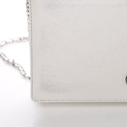 Christian Dior Calfskin Badges Chain Wallet White 9 of 12