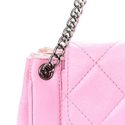 Chanel Glazed Calfskin Quilted Accordion Flap Pink 10 of 10