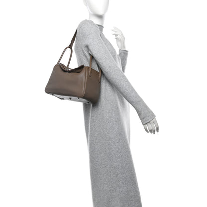 Hermes Taurillon Clemence Lindy 26 Etoupe 2 of 11