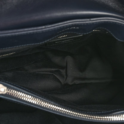 Saint Laurent Calfskin Y Quilted Monogram Medium Loulou Chain Satchel Medium Blue 7 of 20
