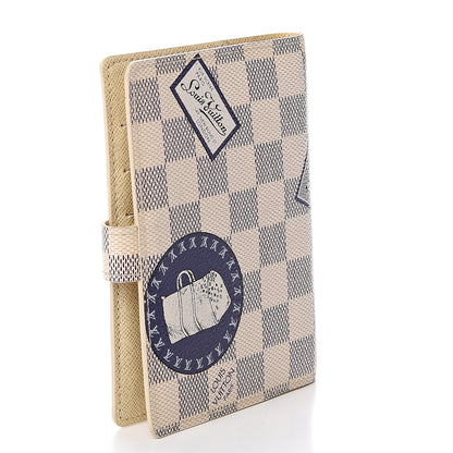 Louis Vuitton Damier Azur Patch Small Ring Agenda Cover 2 of 8